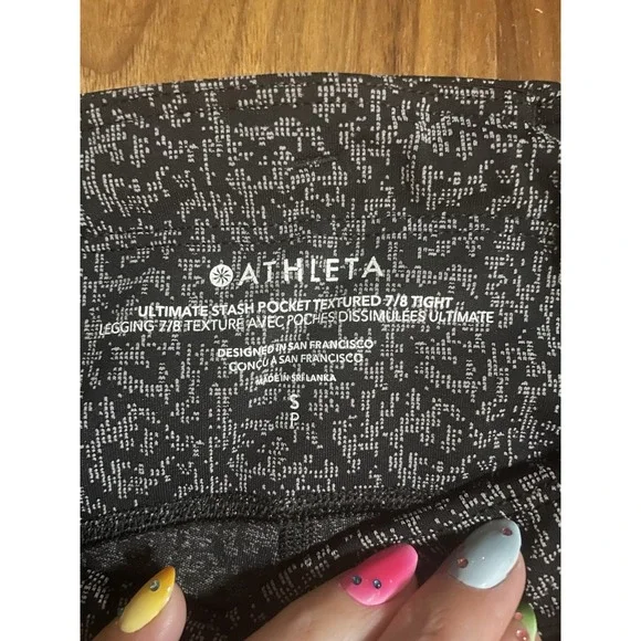 ATHLETA ULTIMATE STASH POCKET TEXTURED 118 TIGHTLEGGING Z18 - SIZE S - Picture 4 of 5